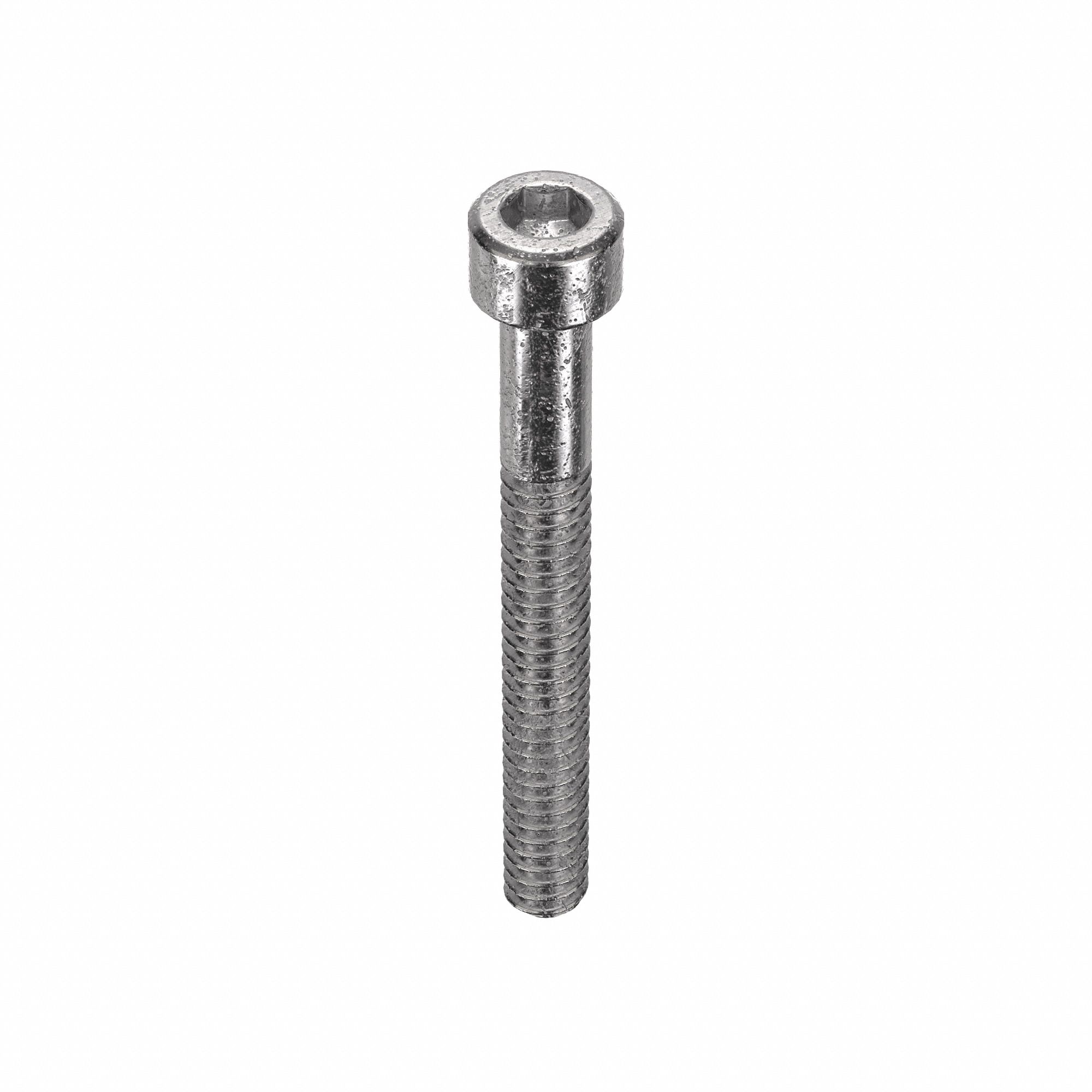 Socket Head Cap Screw: #4-40 Thread Size, 1 in Lg, Std, Plain, Stainless Steel, 18-8, 100 PK