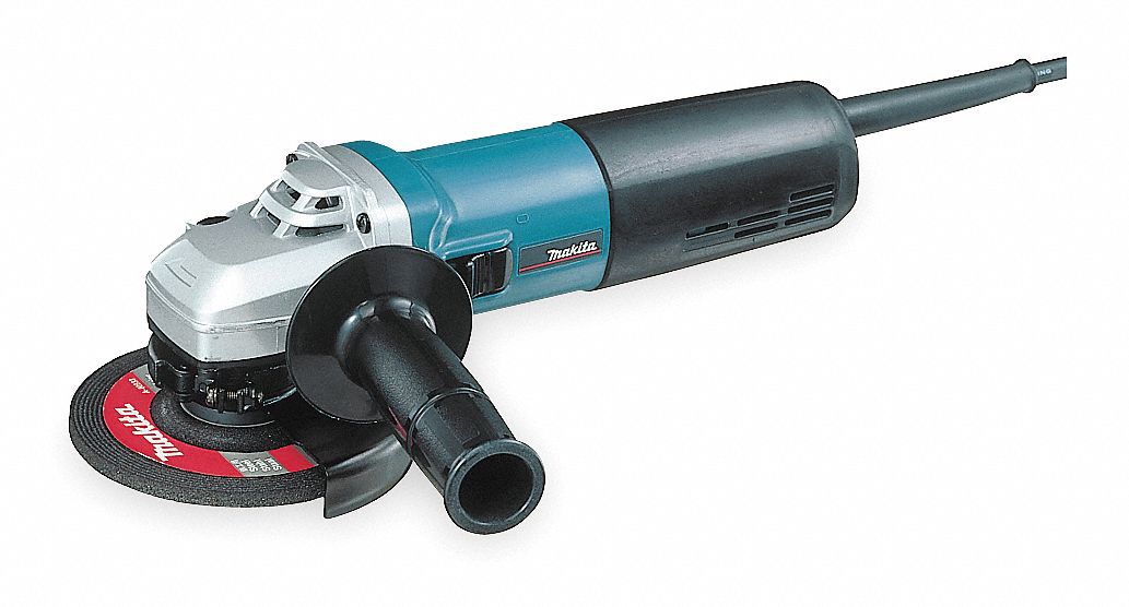 MAKITA Angle Grinder 13 A 10 500 RPM Max. Speed Slide Adj Guard Anti Kickback Clutch 120V AC