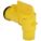 DRUM FAUCET, MANUAL, 2 IN MALE NPT, 2¼ IN OUTLET CONNECTION SIZE, ADJUSTABLE, YELLOW
