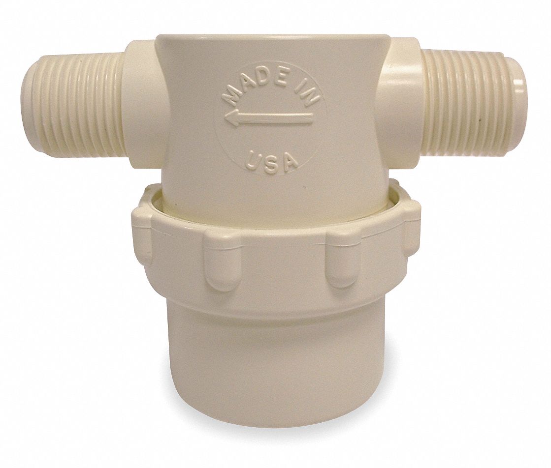 GRAINGER APPROVED 50 Mesh Low Profile TLine Strainer, 305 Microns, 1/2 in Pipe Size 6UJJ1