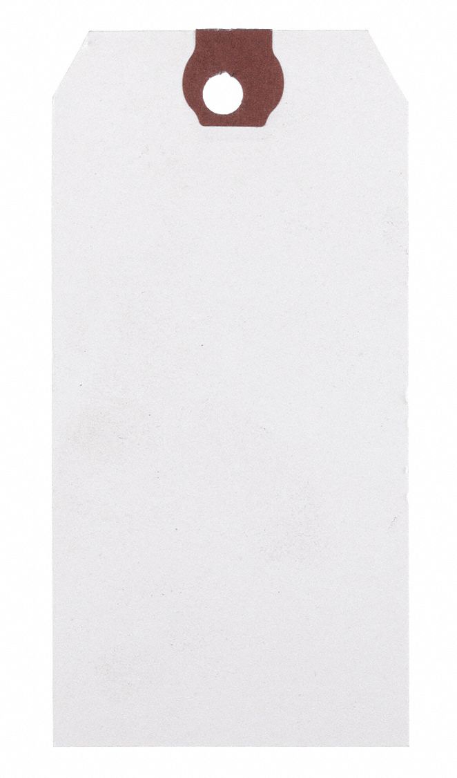 BLANK SHIPPING TAG, #7, 5¾ IN TAG H, 2⅞ IN TAG W, 13 POINTS, WHITE, PAPER, 1,000 PK