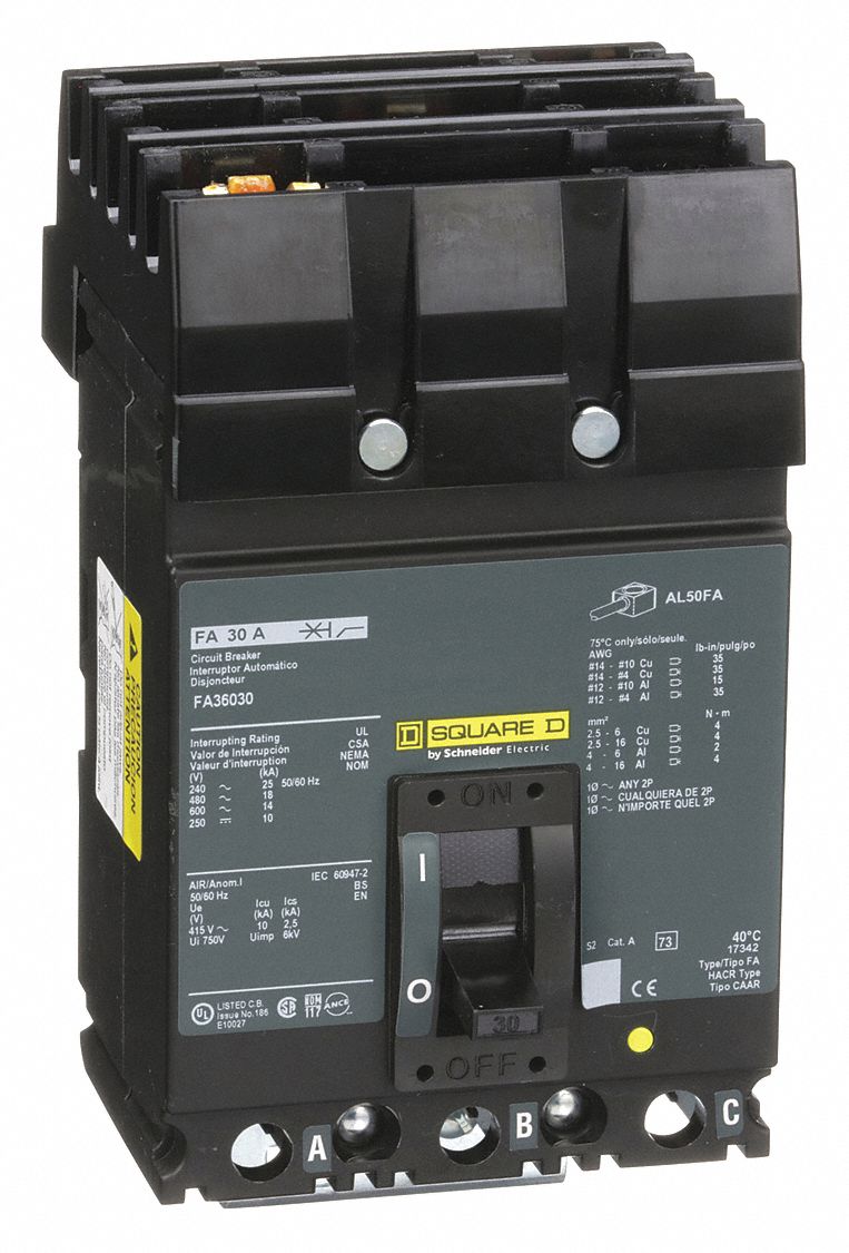 30 A Amps, Fixed, Circuit Breaker - 1H059|FA36030 - Grainger