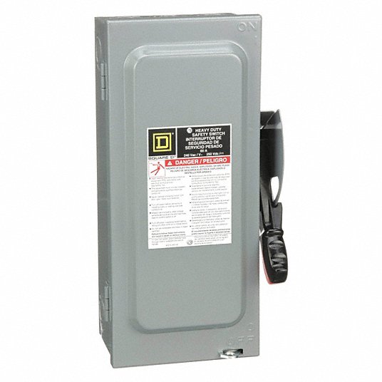 Square D 60 Amp 3 Pole 240 Volt Safety Switch NEMA 1 H322N for sale online 