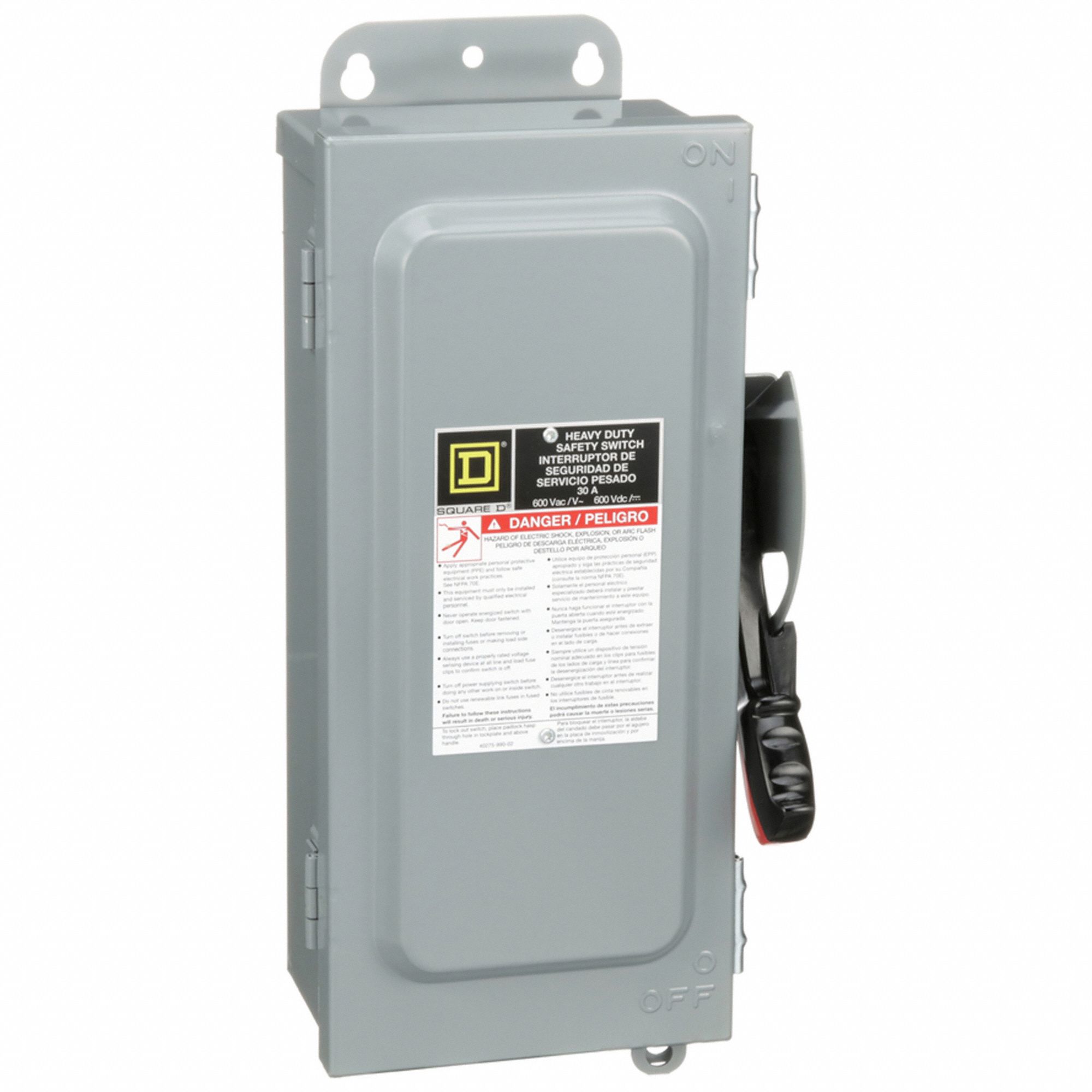 SQUARE D, Fusible, 30 A, Safety Switch - 1H345|H361AWK - Grainger
