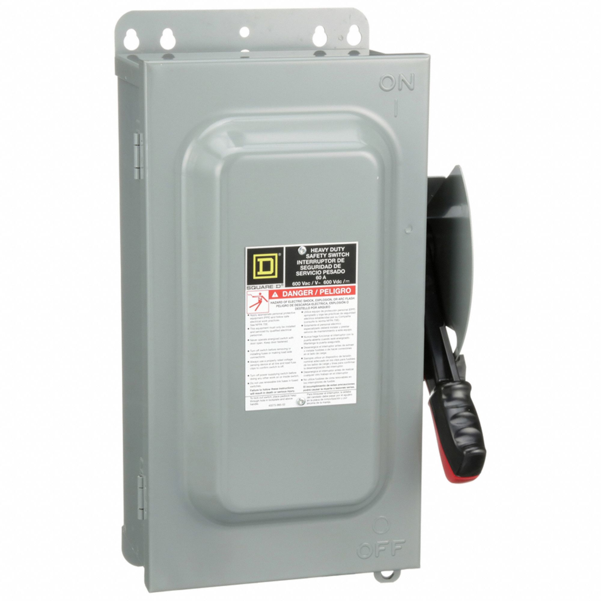 SQUARE D, Fusible, 60 A, Safety Switch - 1H351|H362AWK - Grainger