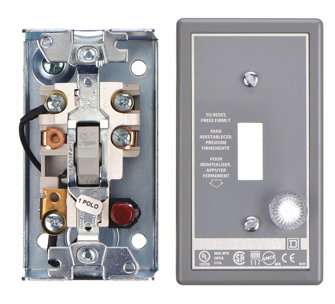 Toggle Manual Motor Starter, Enclosure NEMA Rating 1, 16 Amps AC