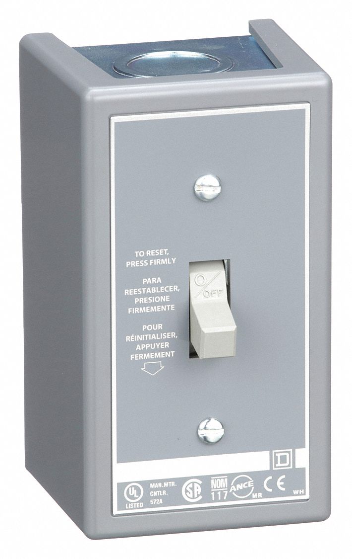 SQUARE D Manual Motor Starter 2 Poles, 16 A Amps AC, 1, 1 Required