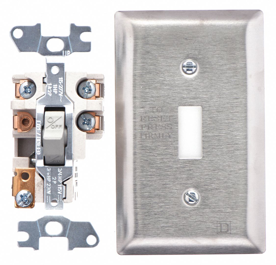 Manual Motor Starter: Non-Reversing, 2 Poles, 16 A, Thermal Protection, Toggle Switch