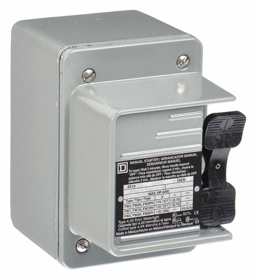 Manual Motor Starter: Non-Reversing, 1 Poles, 16 A, Thermal Protection, Toggle Switch