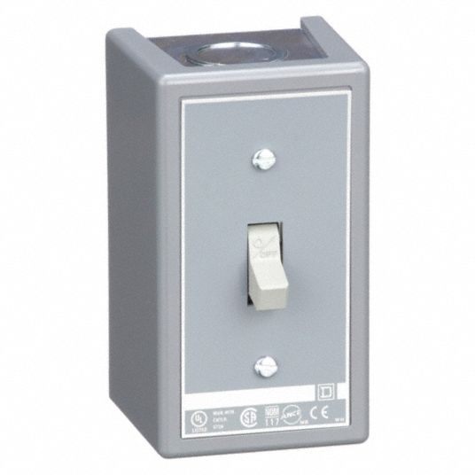 SQUARE D Manual Motor Switch, Toggle, 1 Enclosure NEMA Rating - 1H400 ...