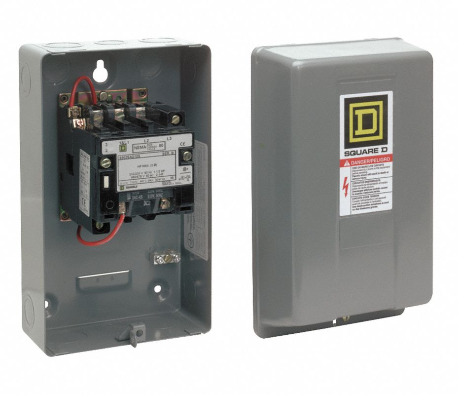 SQUARE D Contactor 110 a 120VCA, Polos: 3, Reversible: No, Amperaje de ...