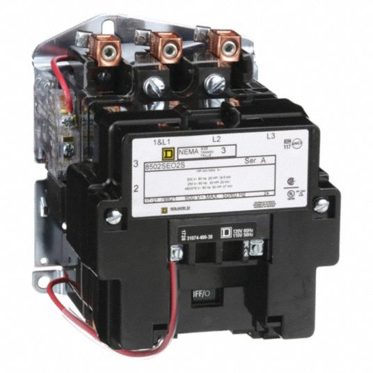 Square D 120v Ac Nema Magnetic Contactor No Of Poles 3 Reversing No 90 A Full Load Amps 1h464 8502seo2v02s Grainger