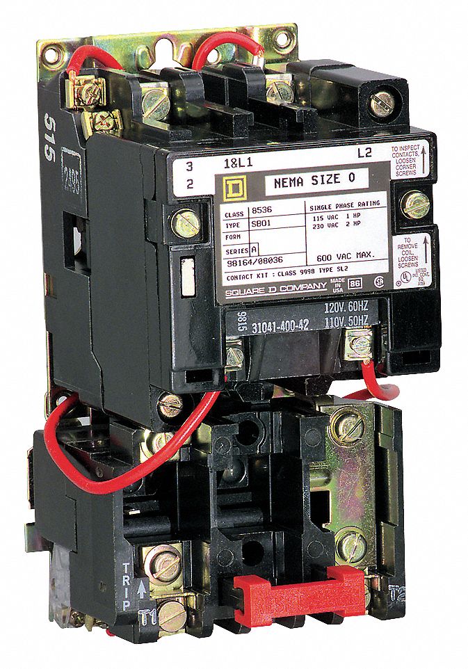 SQUARE D Magnetic Motor Starter, 120VAC Coil Volts, NEMA ... auto wiring diagram library 