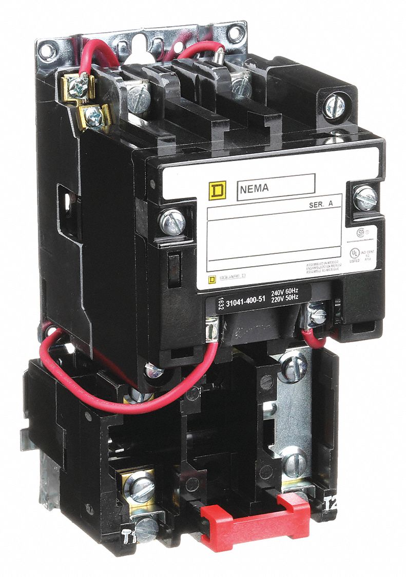 Magnetic Motor Starter: Non-Reversing, 2 Poles, NEMA Size 0, 18 A, 120V AC Coil