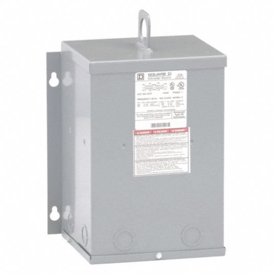 SQUARE D Single Phase Transformer, 120V AC, 240V AC Output, 240V AC