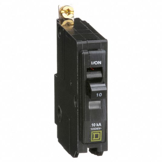 SQUARE D, 10 A, 120/240V AC, Miniature Circuit Breaker - 1H822|QOB110 ...