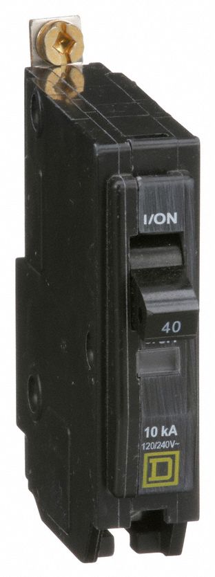Miniature Circuit Breaker: 40 A, 120/240V AC, Single Phase, 10kA at 120/240V AC, 1 Poles