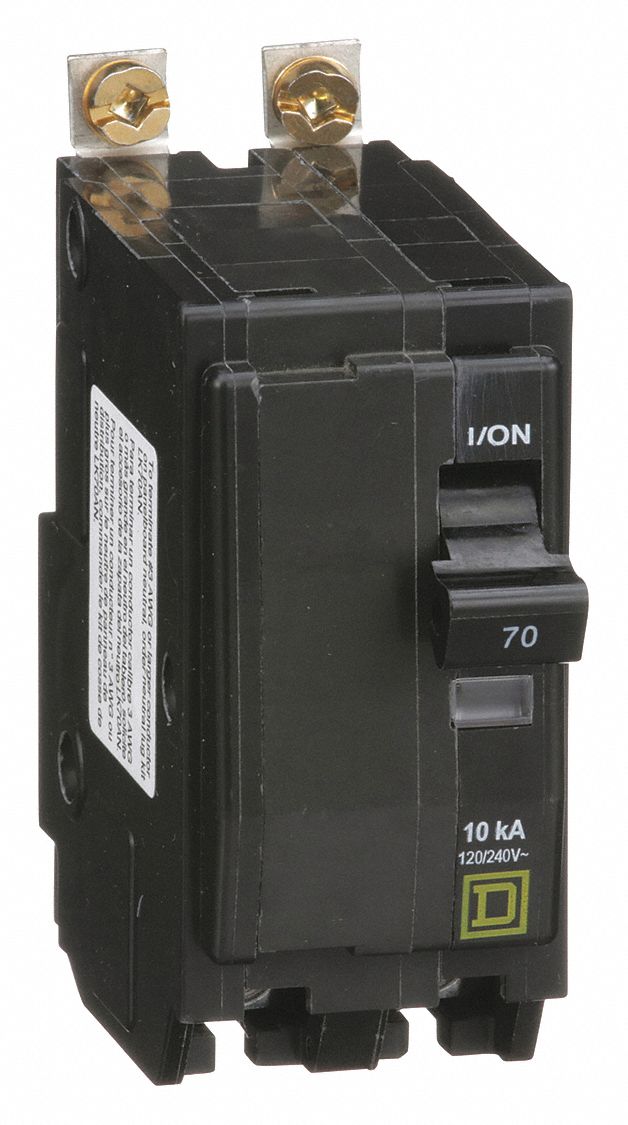 SQUARE D Miniature Circuit Breaker, Amps 70, Circuit Breaker Type