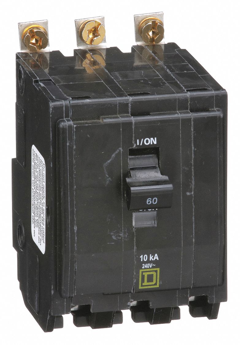 SQUARE D Miniature Circuit Breaker, Amps 60 A, Circuit Breaker Type