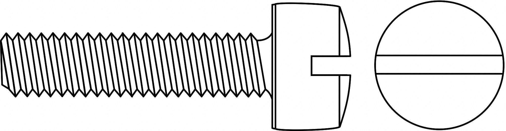 GRAINGER APPROVED Machine Screw: #10-32 Thread Size, 3/8 in Lg, Steel ...