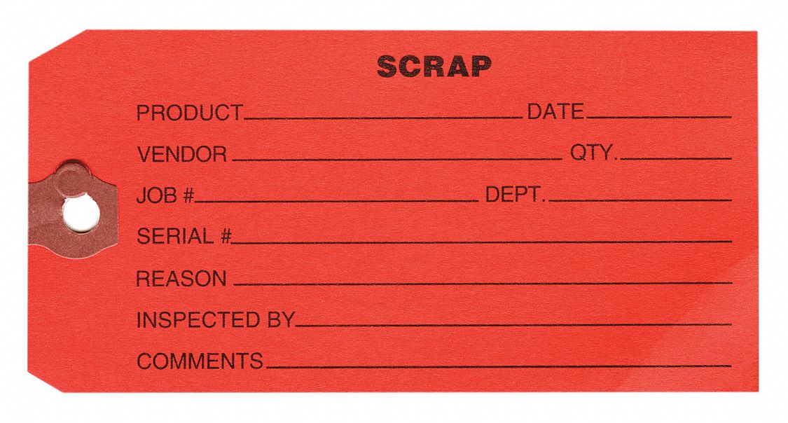Paper, Scrap, Inspection Tag 1HAB31HAB3 Grainger