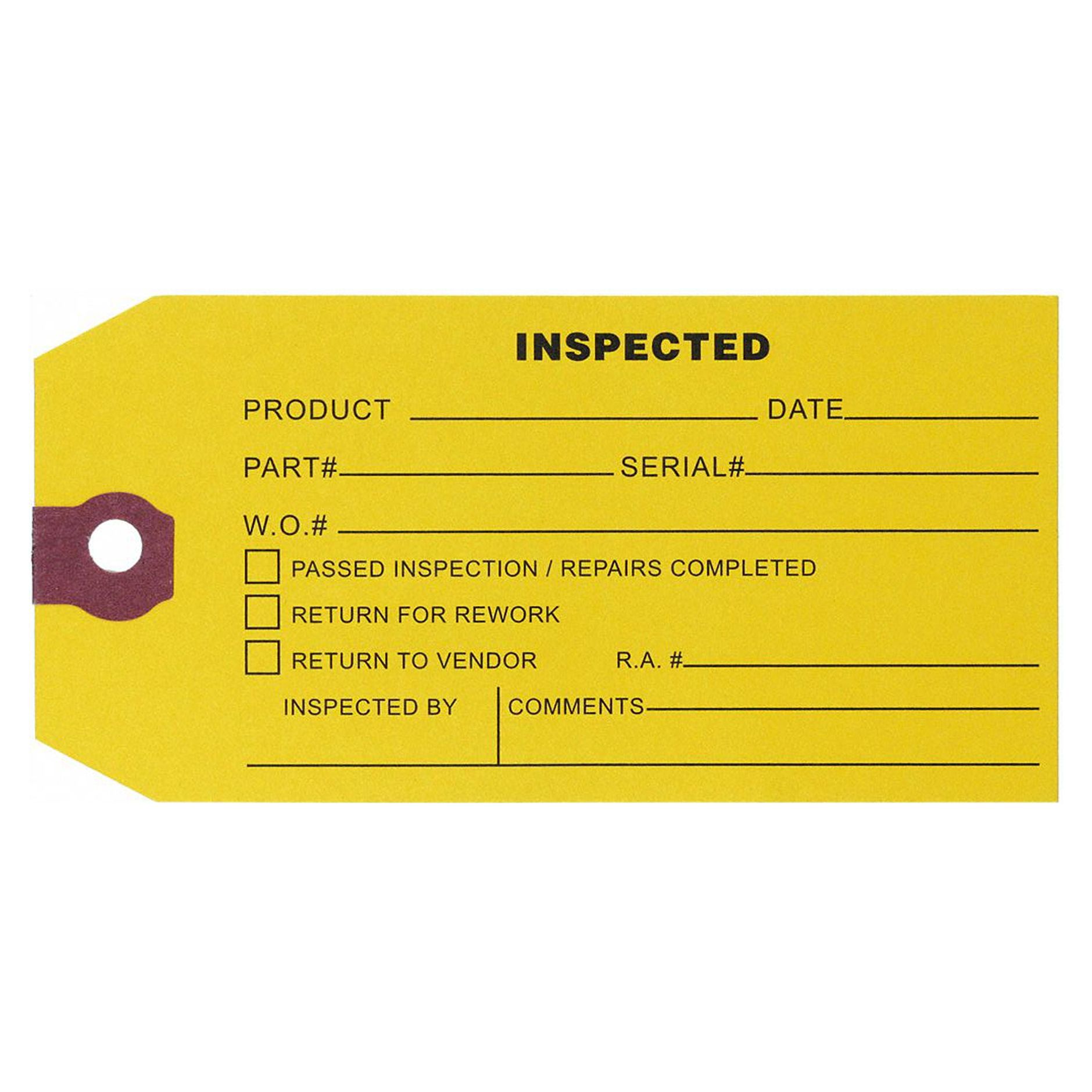 Inspected, 2 3/8 in Wd, Tag - 1HAB4|1HAB4 - Grainger