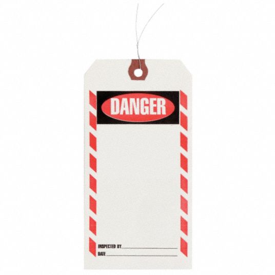 GRAINGER APPROVED Inspection Tag, 6 1/4 in Height, 3 1/8 in Width, Paper, PK 1000 1HAB81HAB8