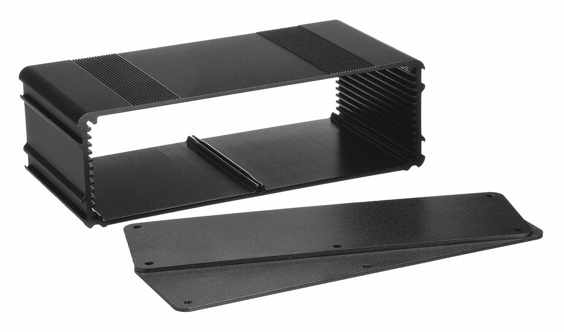 Enclosure: Black, Aluminum,