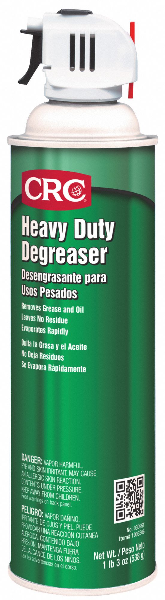 CRC, Solvent Based, Aerosol Spray Can, Heavy Duty Degreaser 1HBL303095T Grainger
