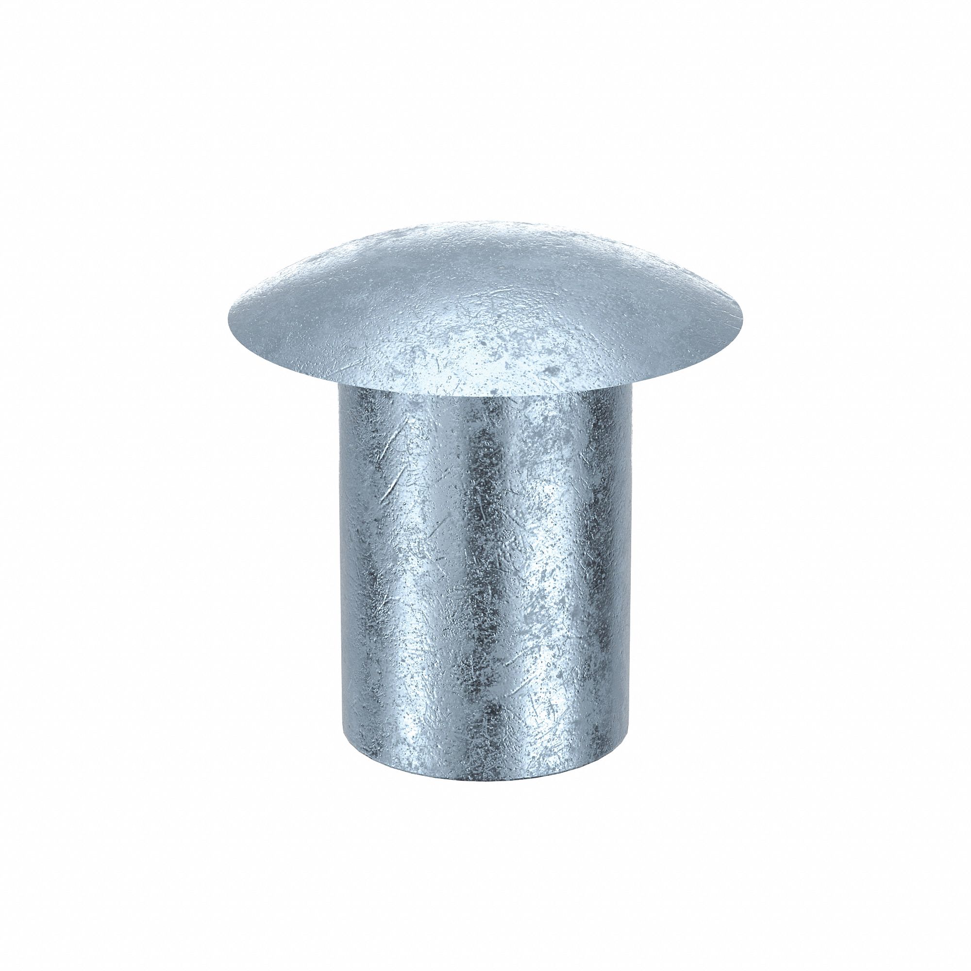 SEMI-TUBULAR RIVET, INCH, 0.058 IN SHANK DIA, 7/64 IN OVERALL L, STEEL, 100 PK