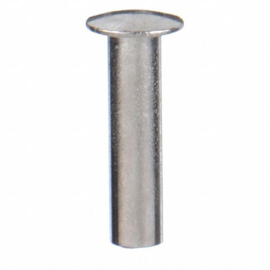 GRAINGER APPROVED 1/4 in Stainless Steel SemiTubular Rivet with Oval