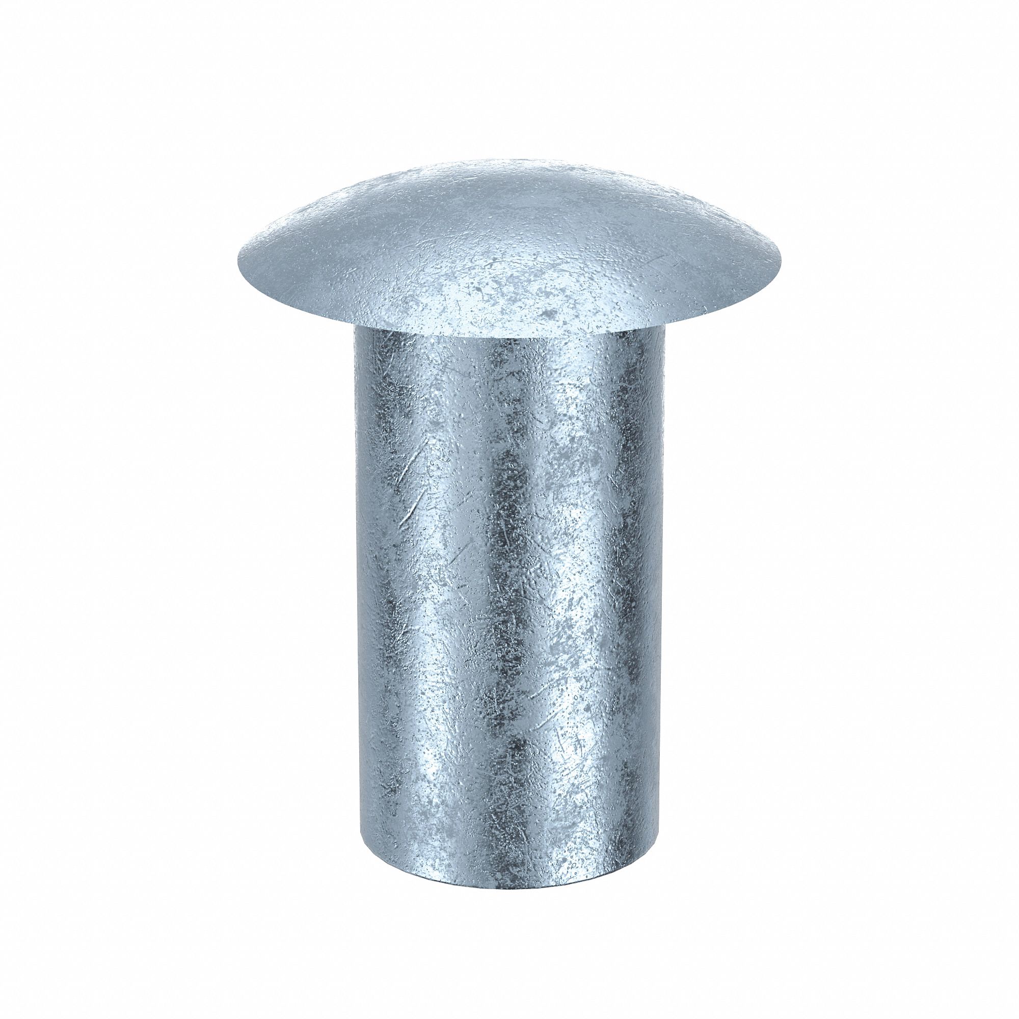SEMI-TUBULAR RIVET, INCH, 0.059 IN SHANK DIA, 9/64 IN OVERALL L, STEEL, 100 PK