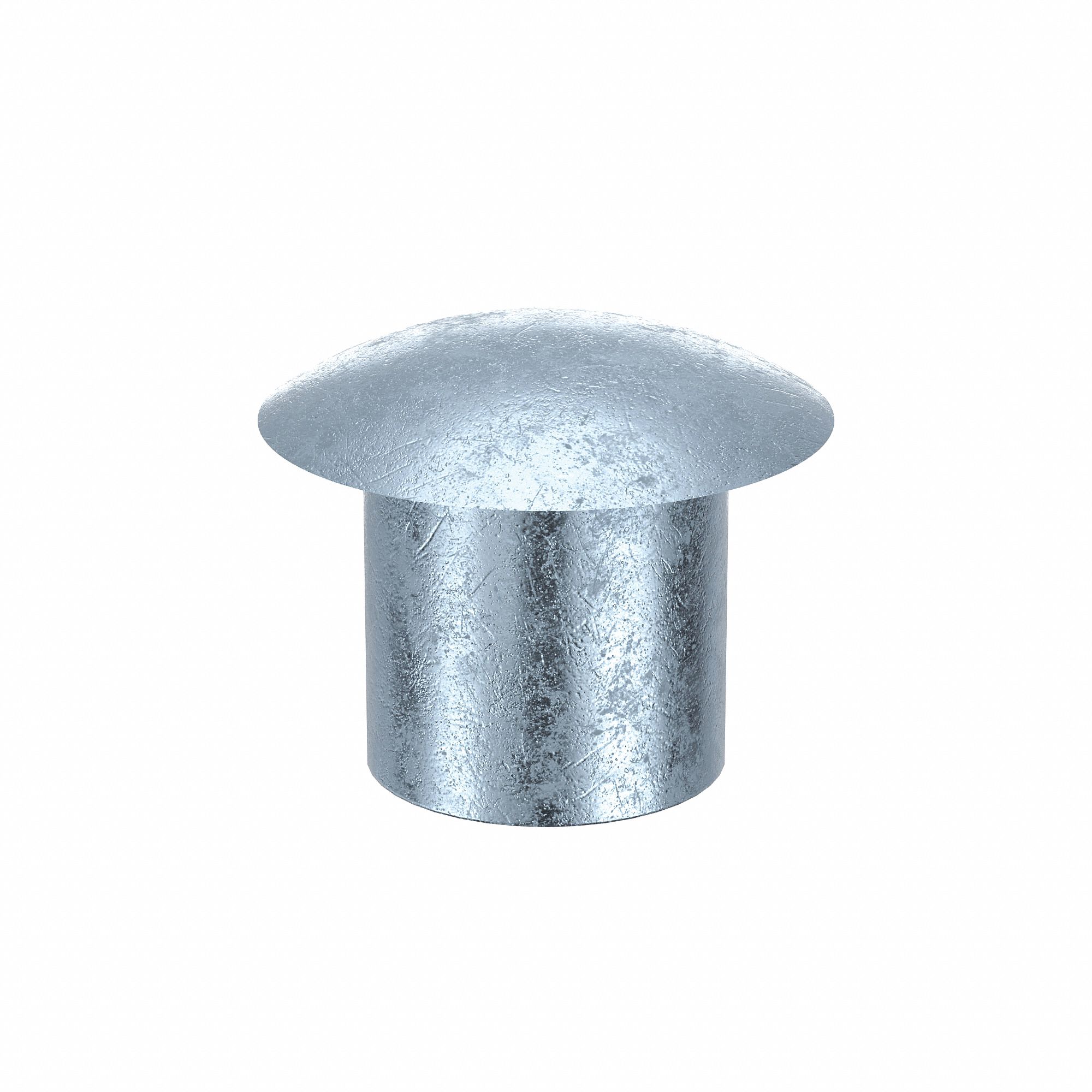 Semi-Tubular Rivet, 3/32" L, PK100: Inch, Semi-Tubular Rivet, 0.087 in Shank Dia, Steel, Dome, 100 PK