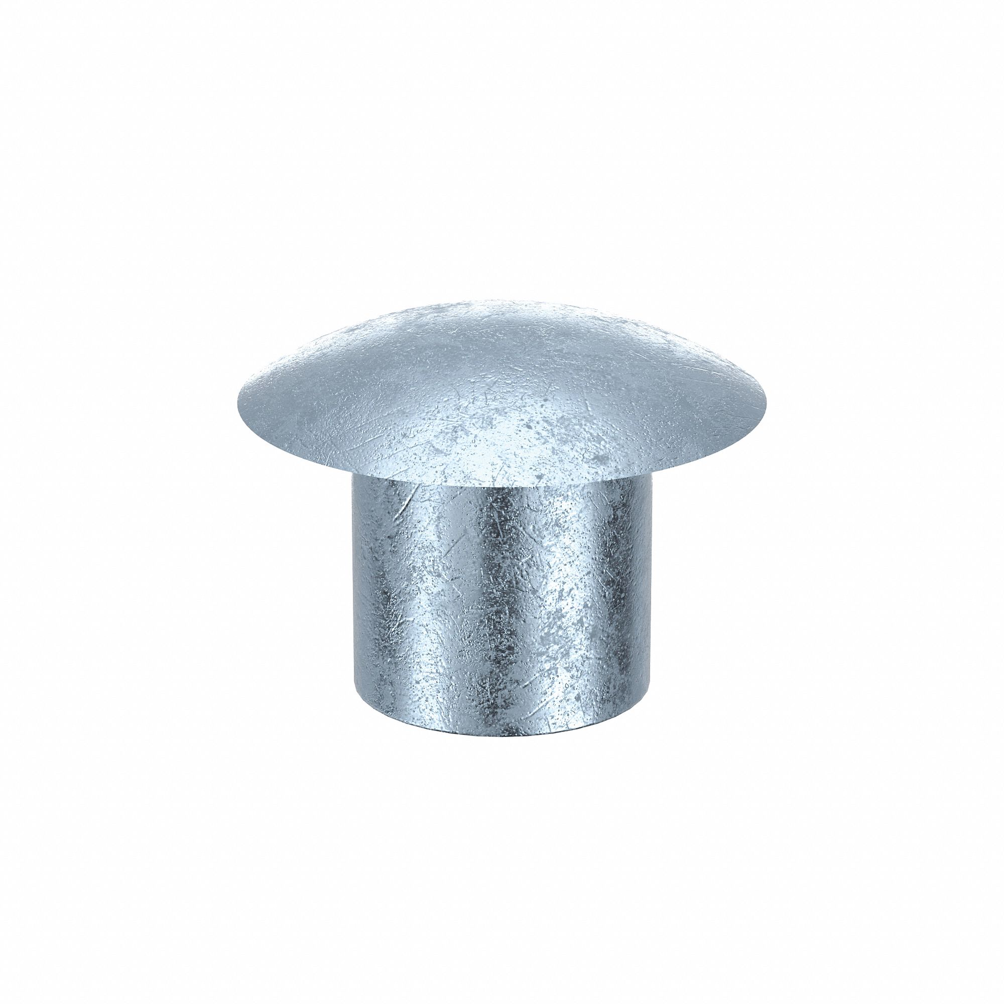 RIVET SEMI-TUBULAIRE,POUCE,DIA DE TIGE 0.125 PO,1/8 PO DE L,ACIER,100PQ