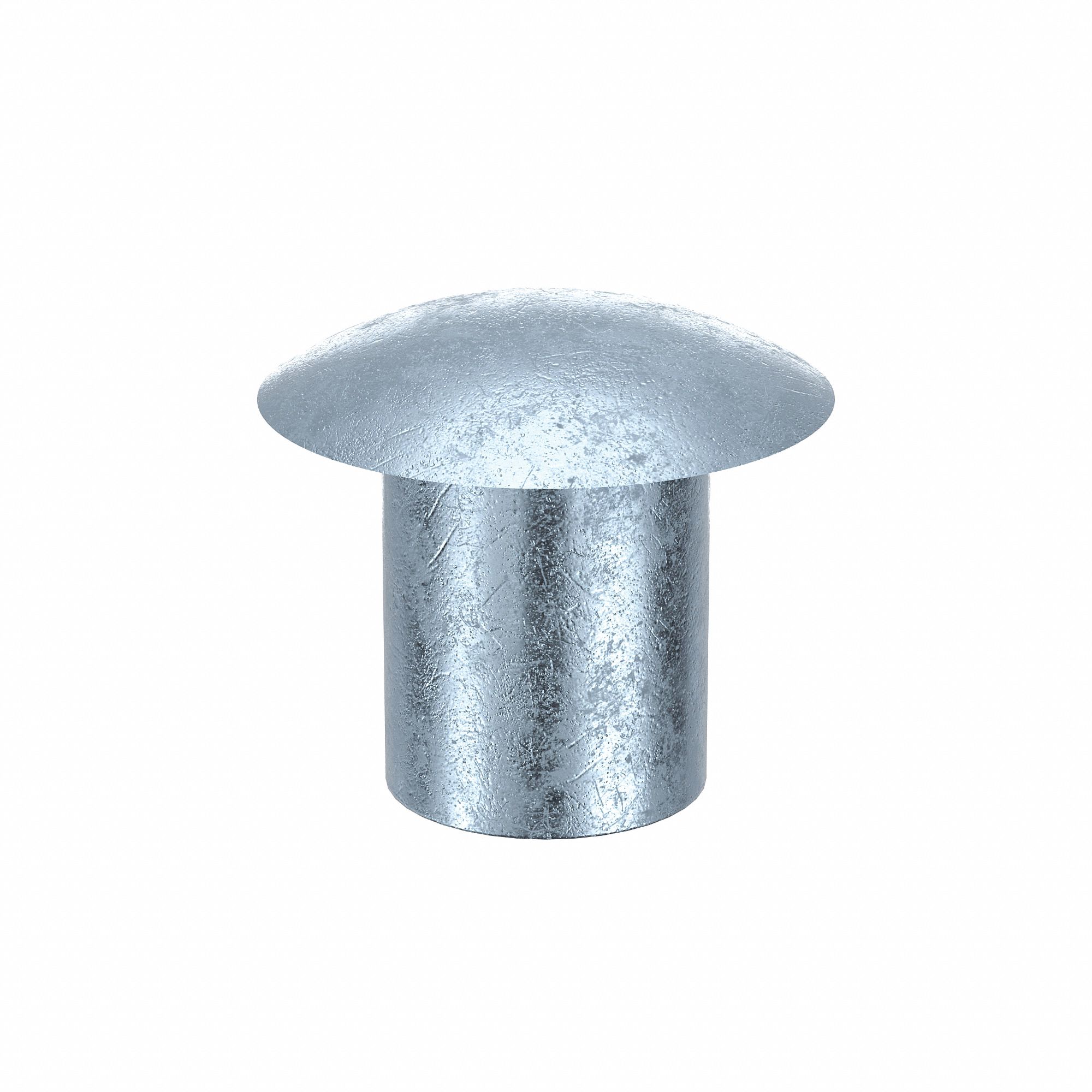 SEMI-TUBULAR RIVET, INCH, 0.125 IN SHANK DIA, 5/32 IN OVERALL L, STEEL, 100 PK