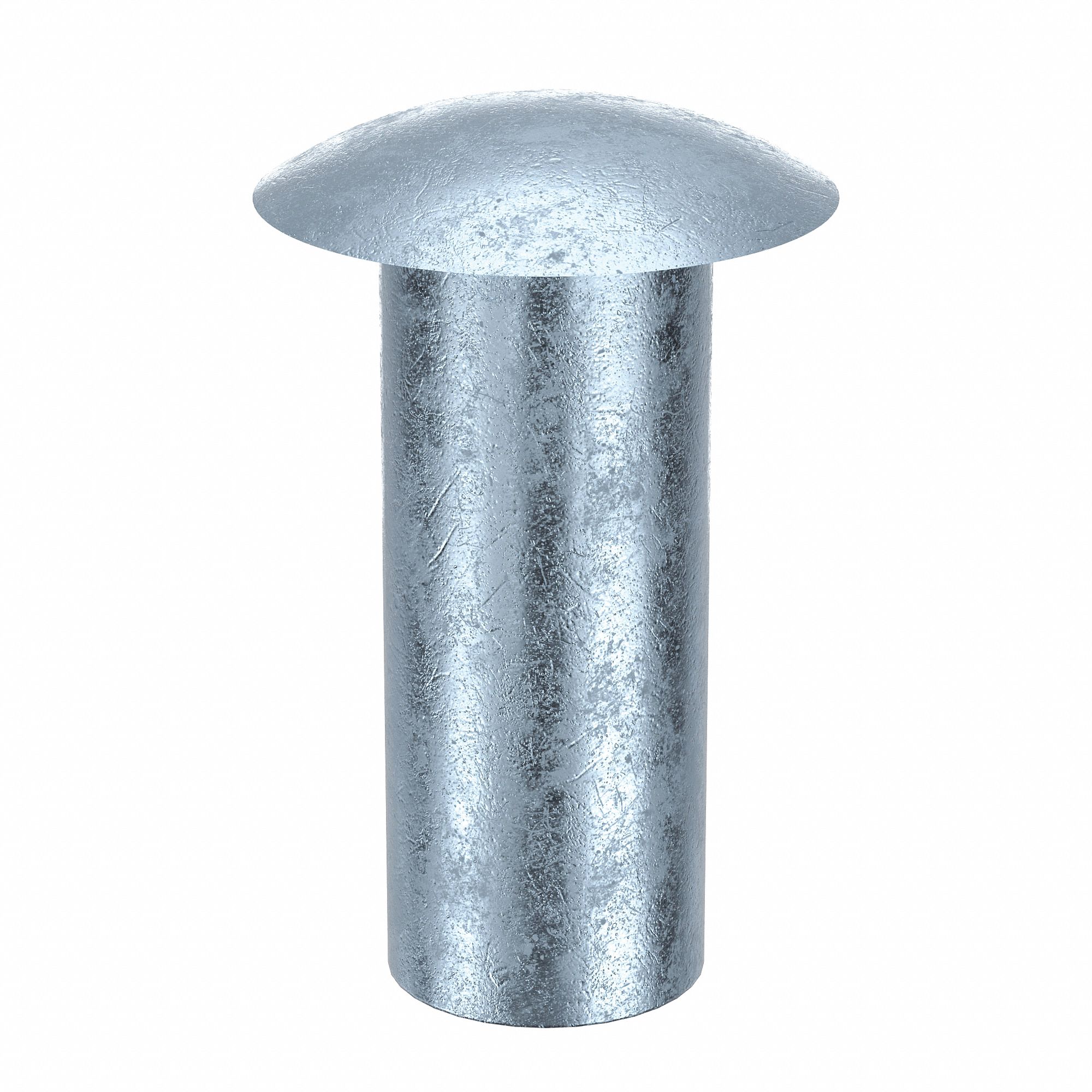 SEMI-TUBULAR RIVET, INCH, 0.12 IN SHANK DIA, 11/32 IN OVERALL L, STEEL, 100 PK