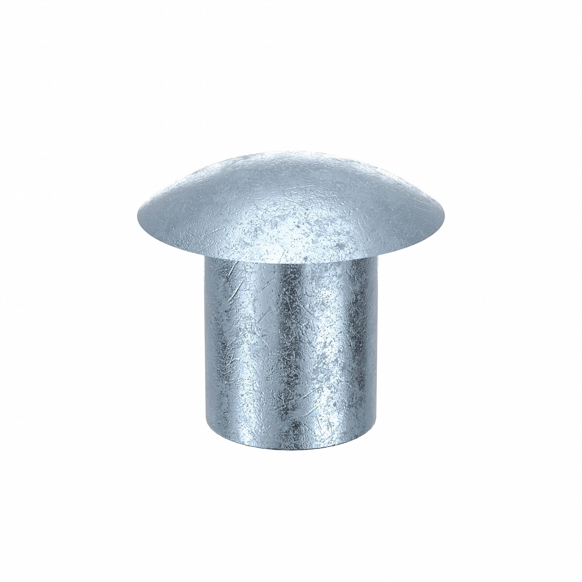 RIVET SEMI-TUBULAIRE,POUCE,DIA DE TIGE 1/4 PO,5/16 PO DE L,ACIER,100PQ