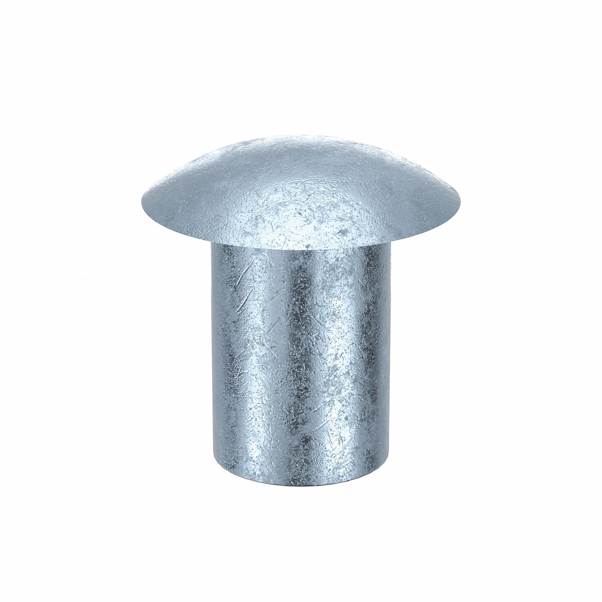 RIVET SEMI-TUBULAIRE,POUCE,DIA DE TIGE 1/4 PO,3/8 PO DE L,ACIER,100PQ
