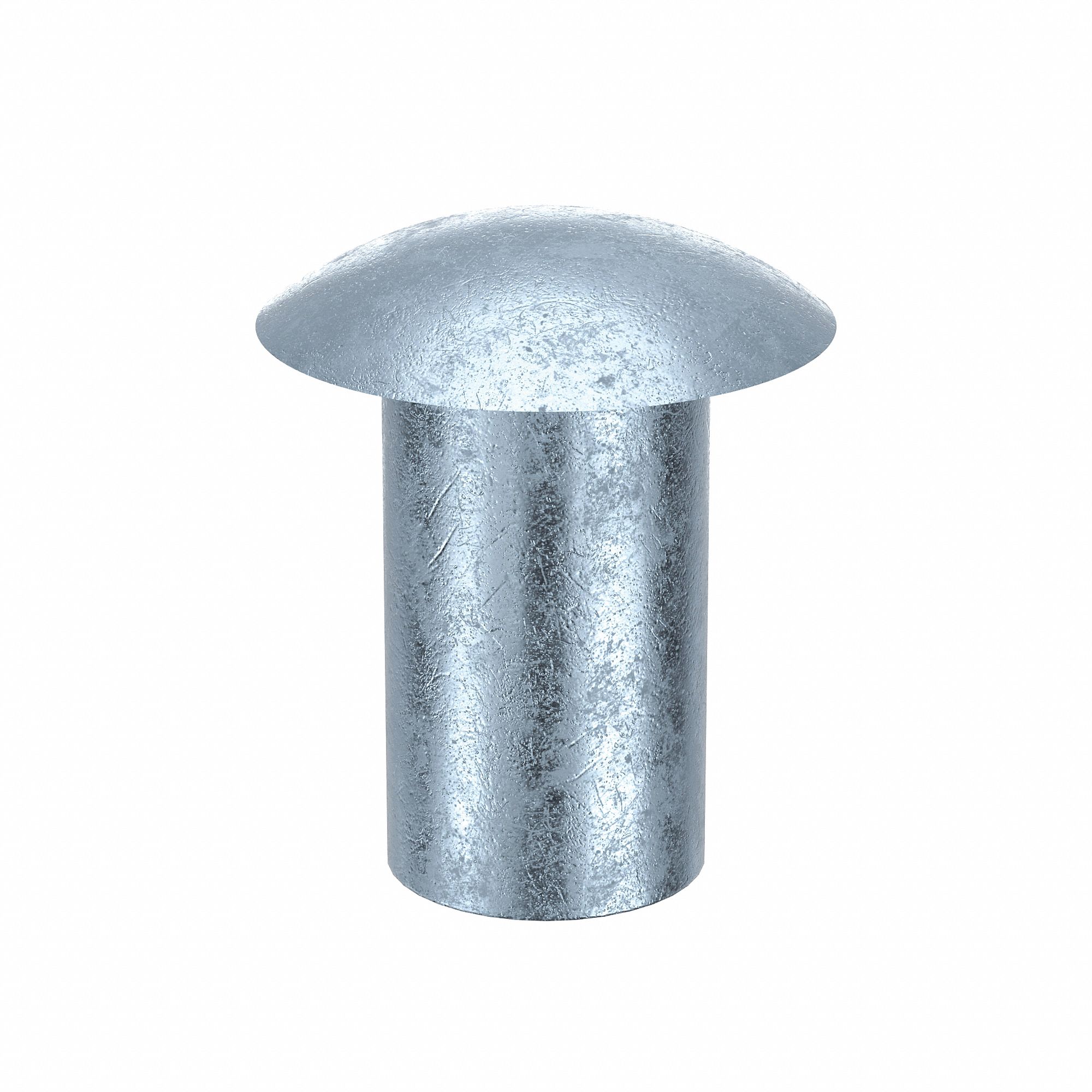 RIVET SEMI-TUBULAIRE,POUCE,DIA DE TIGE 0.248 PO,33/64 PO DE L,ACIER,100PQ