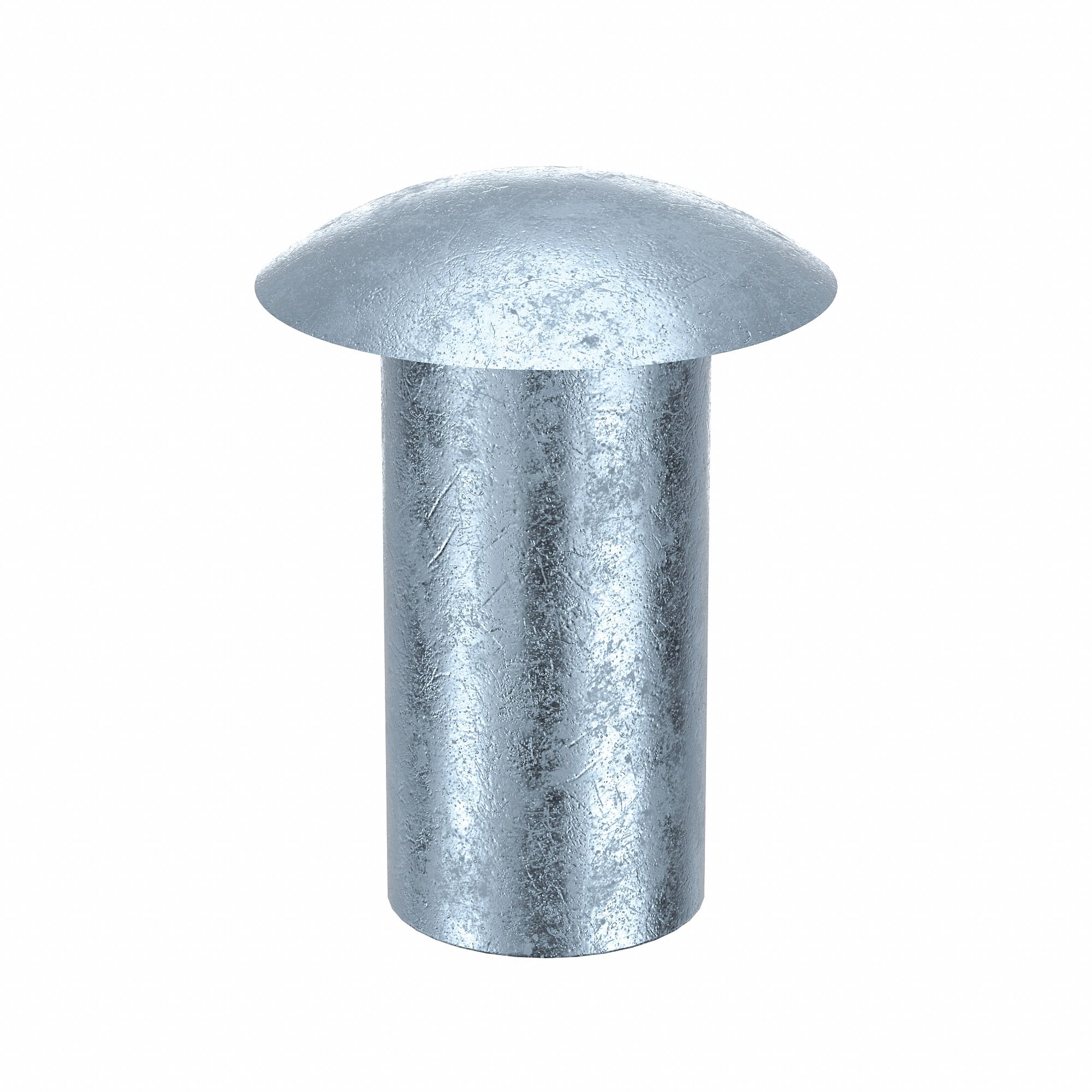 SEMI-TUBULAR RIVET, INCH, 0.248 IN SHANK DIA, 37/64 IN OVERALL L, STEEL, 100 PK