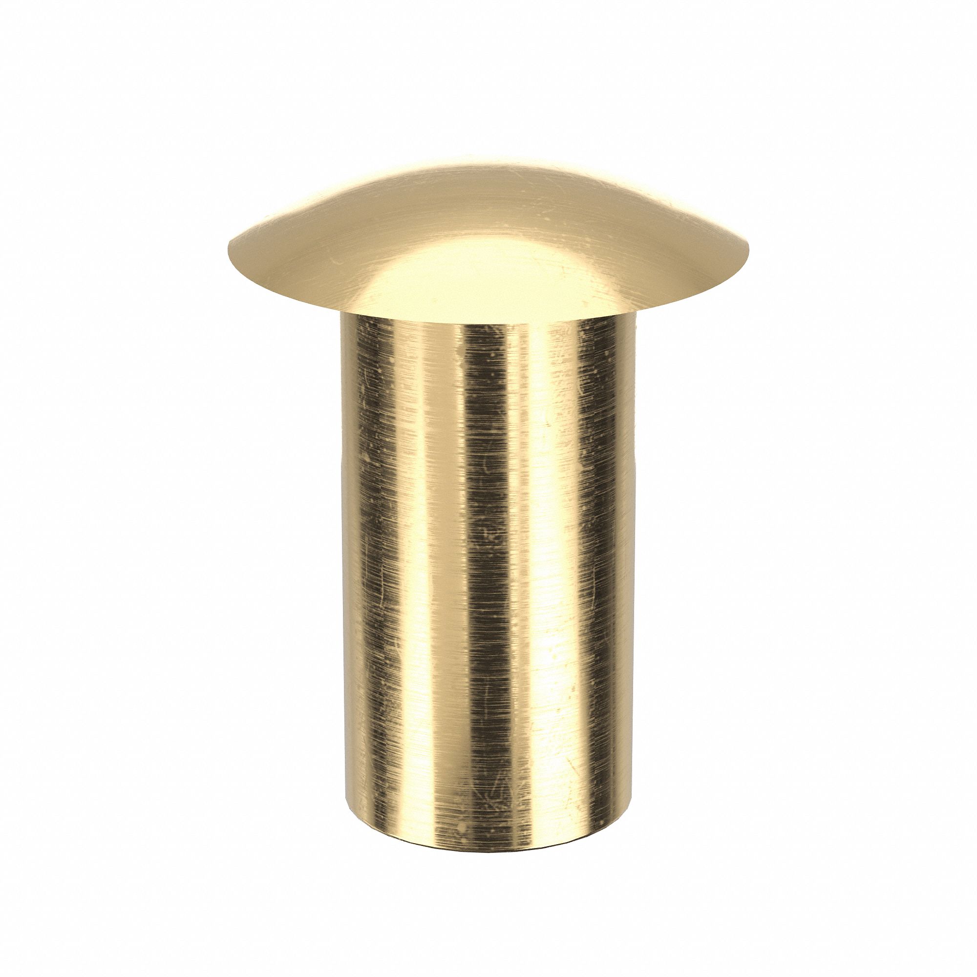 SEMI-TUBULAR RIVET, INCH, 0.058 IN SHANK DIA, 9/64 IN OVERALL L, BRASS, 100 PK