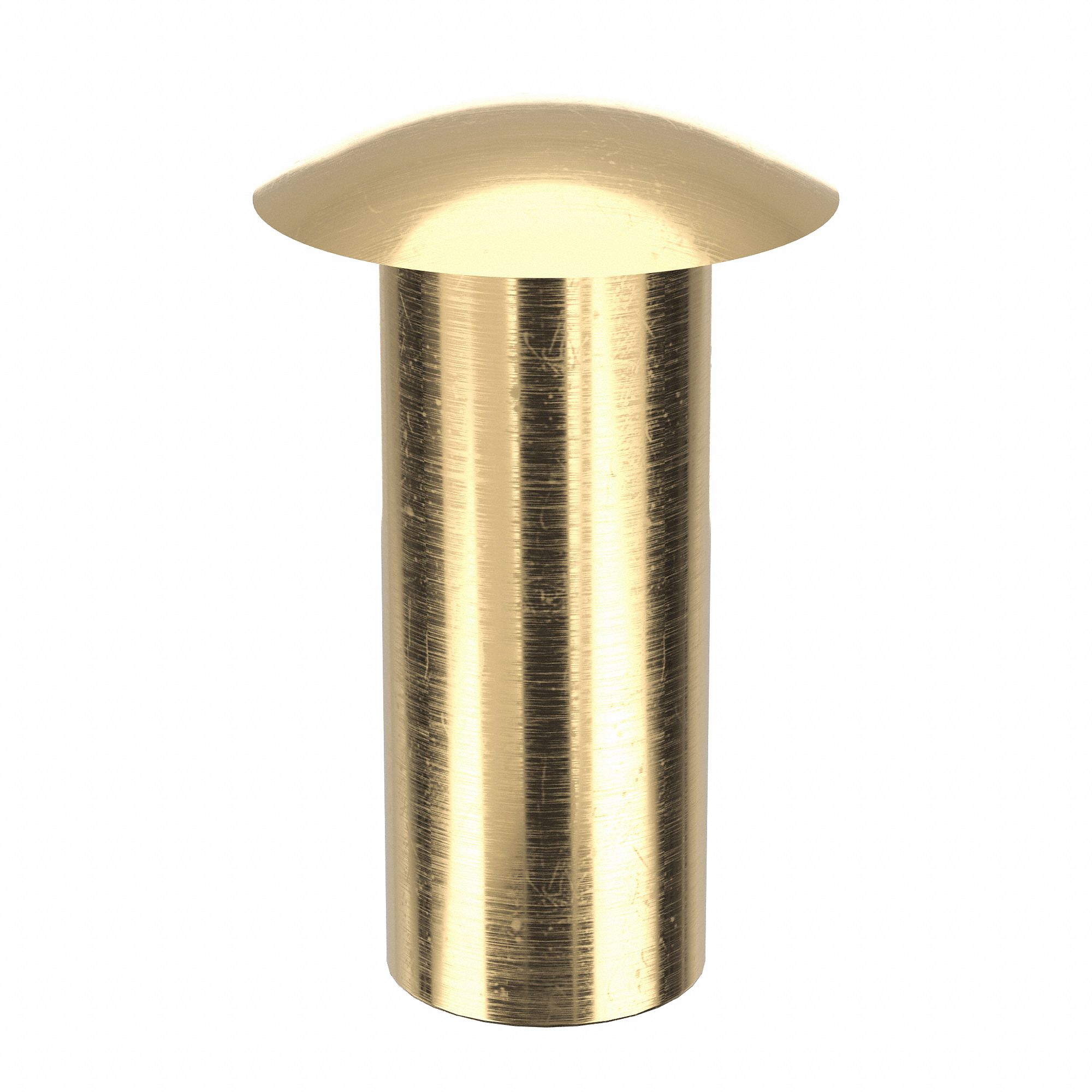 RIVET SEMI-TUBULAIRE,POUCE,DIA DE TIGE 0.12 PO,11/64 PO DE L,LAITON,100PQ