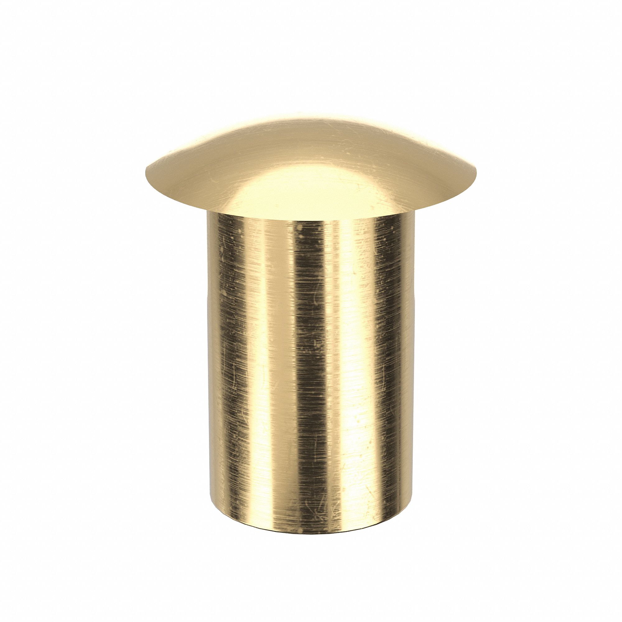 SEMI-TUBULAR RIVET, INCH, 0.087 IN SHANK DIA, 11/64 IN OVERALL L, BRASS, 100 PK