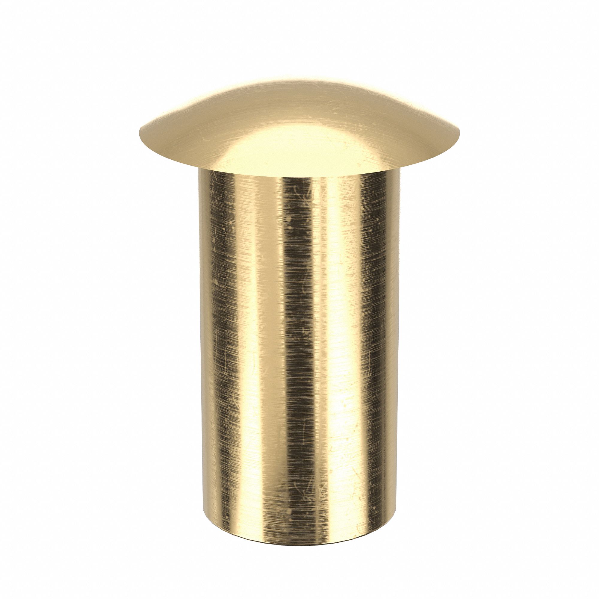 SEMI-TUBULAR RIVET, INCH, 0.087 IN SHANK DIA, 13/64 IN OVERALL L, BRASS, 100 PK