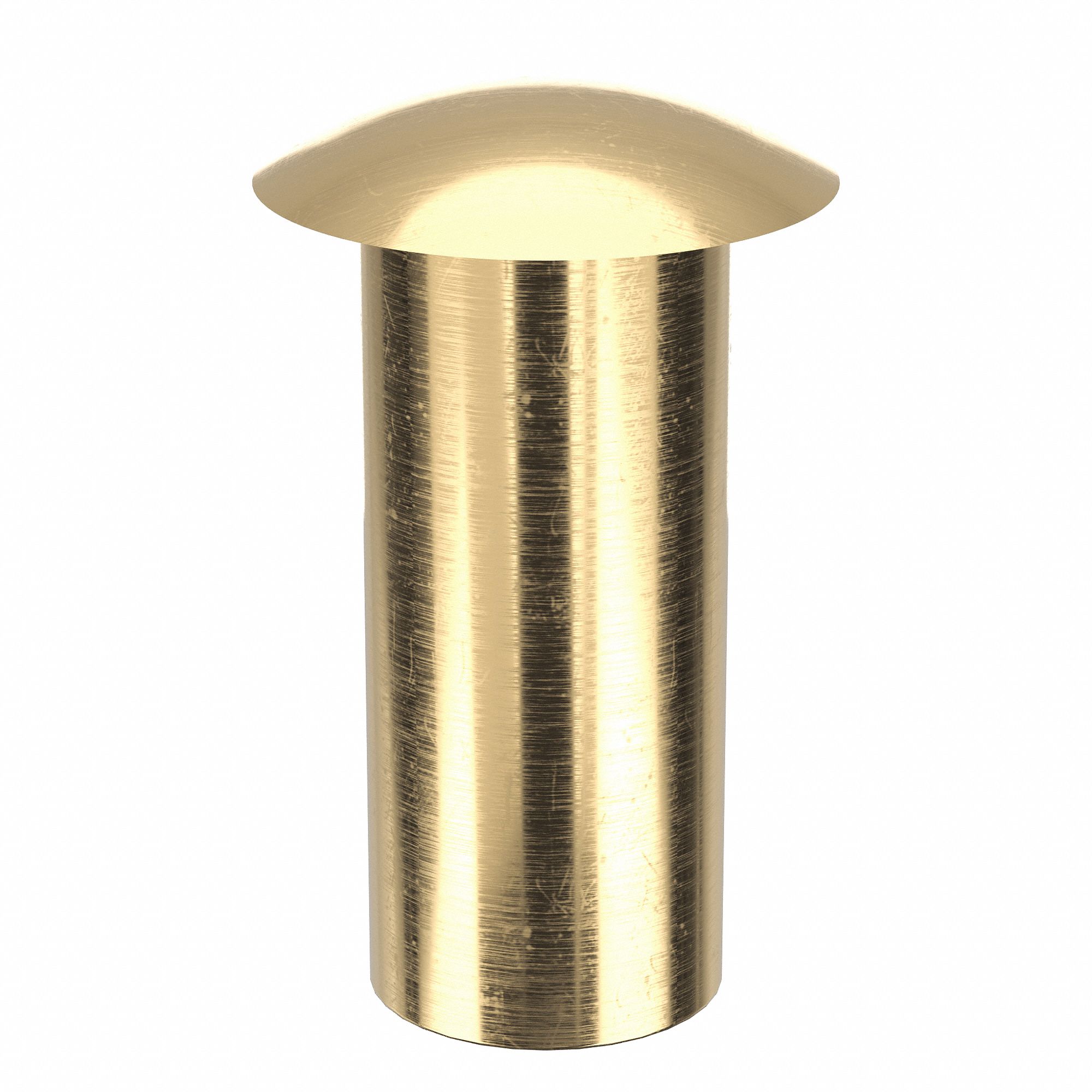 RIVET SEMI-TUBULAIRE,POUCE,DIA DE TIGE 0.087 PO,15/64 PO DE L,LAITON,100PQ