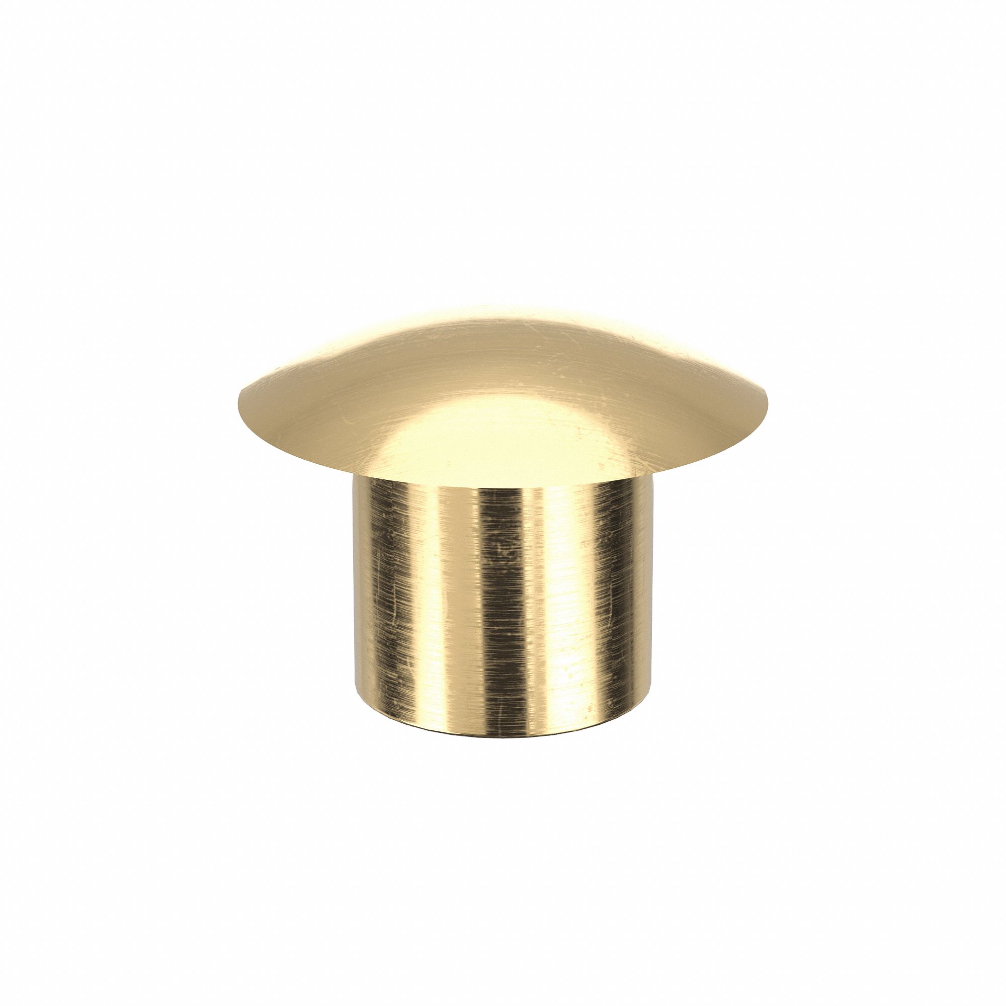 SEMI-TUBULAR RIVET, INCH, 0.12 IN SHANK DIA, 5/32 IN OVERALL L, BRASS, 100 PK
