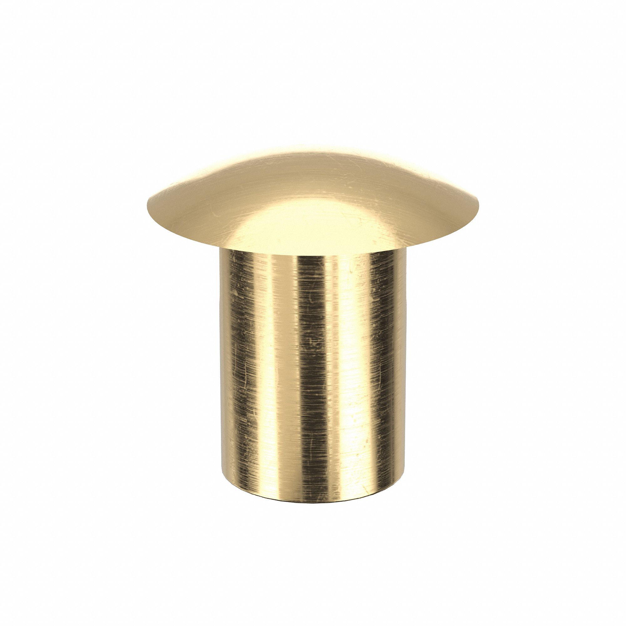 SEMI-TUBULAR RIVET, INCH, 0.12 IN SHANK DIA, 7/32 IN OVERALL L, BRASS, 100 PK