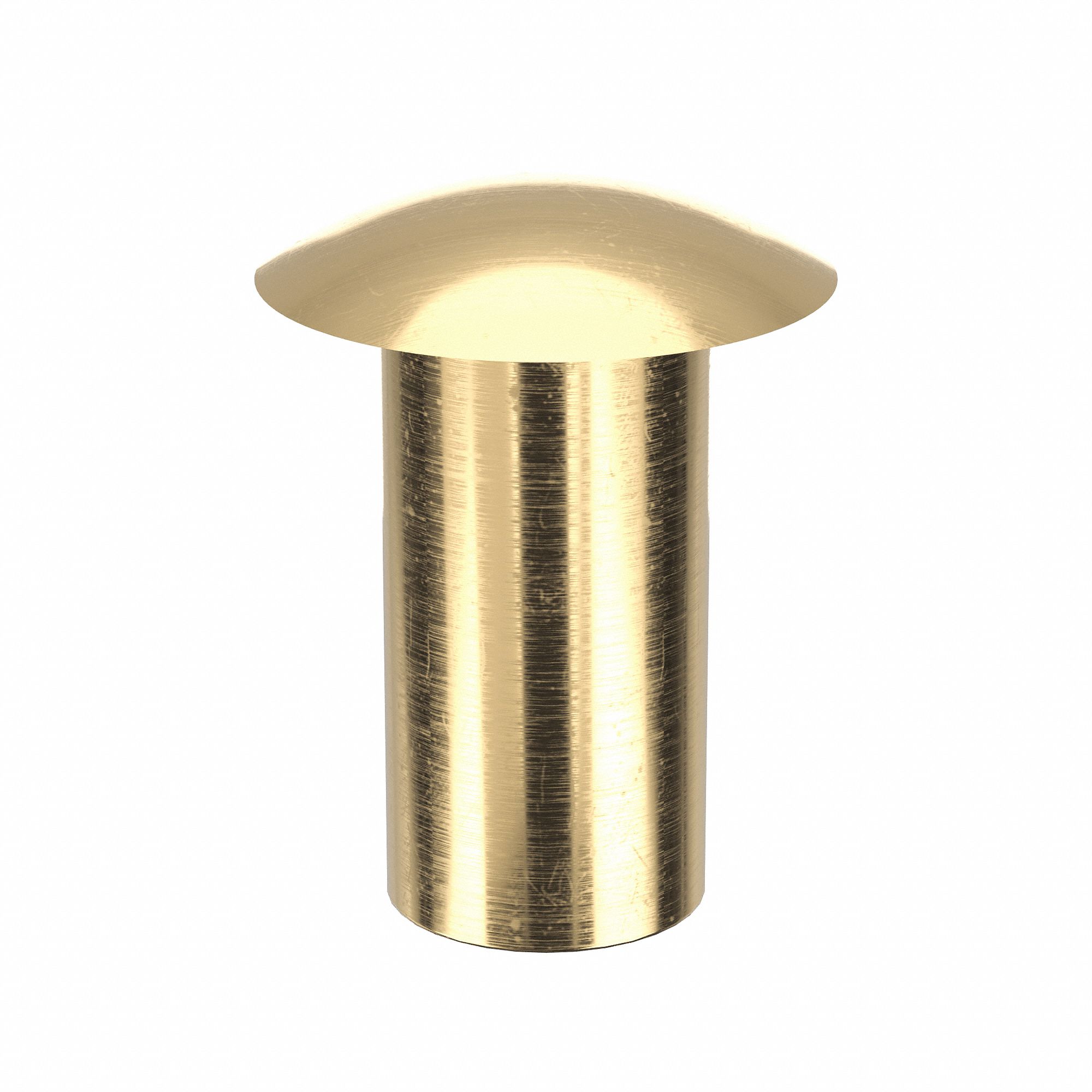 SEMI-TUBULAR RIVET, INCH, 0.12 IN SHANK DIA, 9/32 IN OVERALL L, BRASS, 100 PK