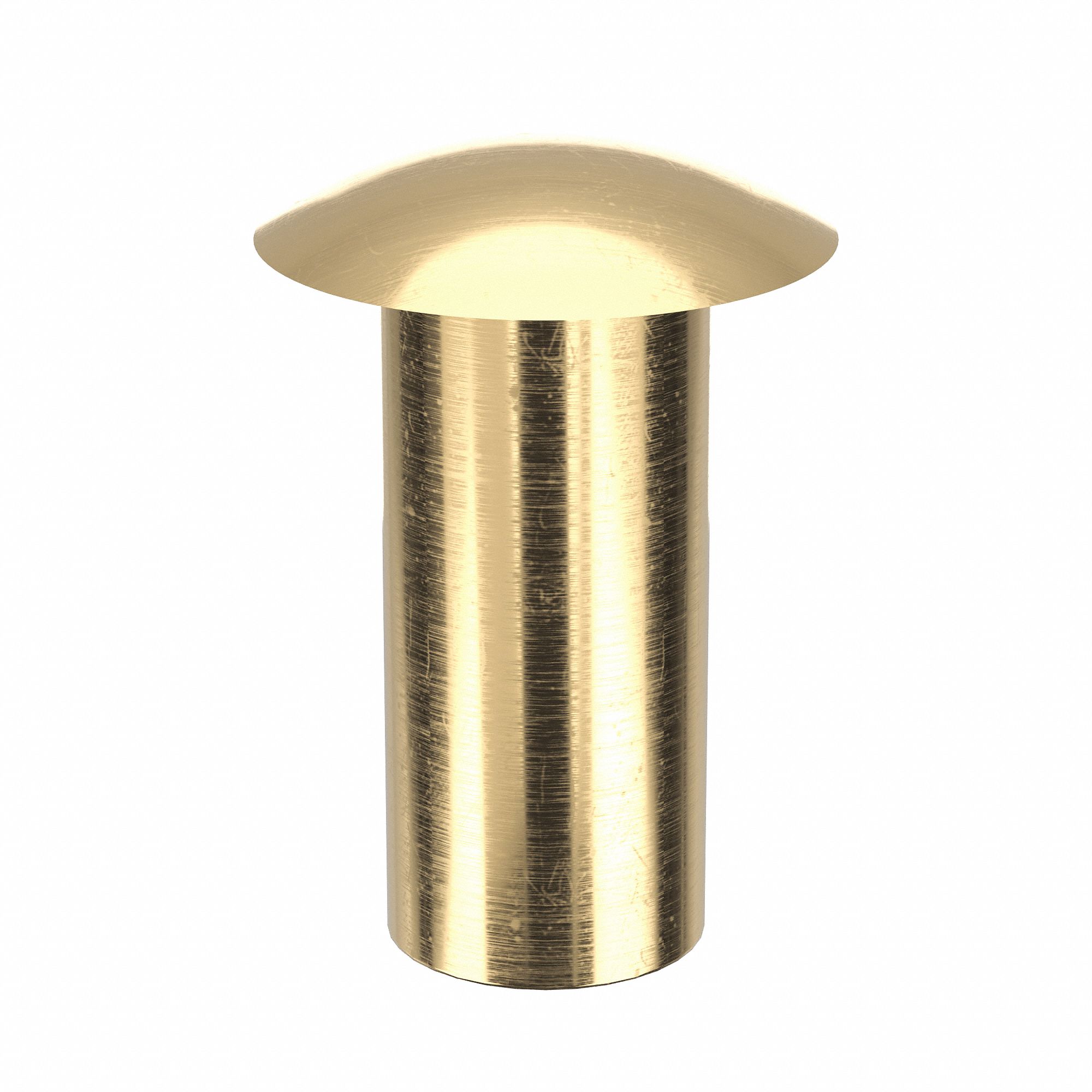 SEMI-TUBULAR RIVET, INCH, 0.12 IN SHANK DIA, 5/16 IN OVERALL L, BRASS, 100 PK