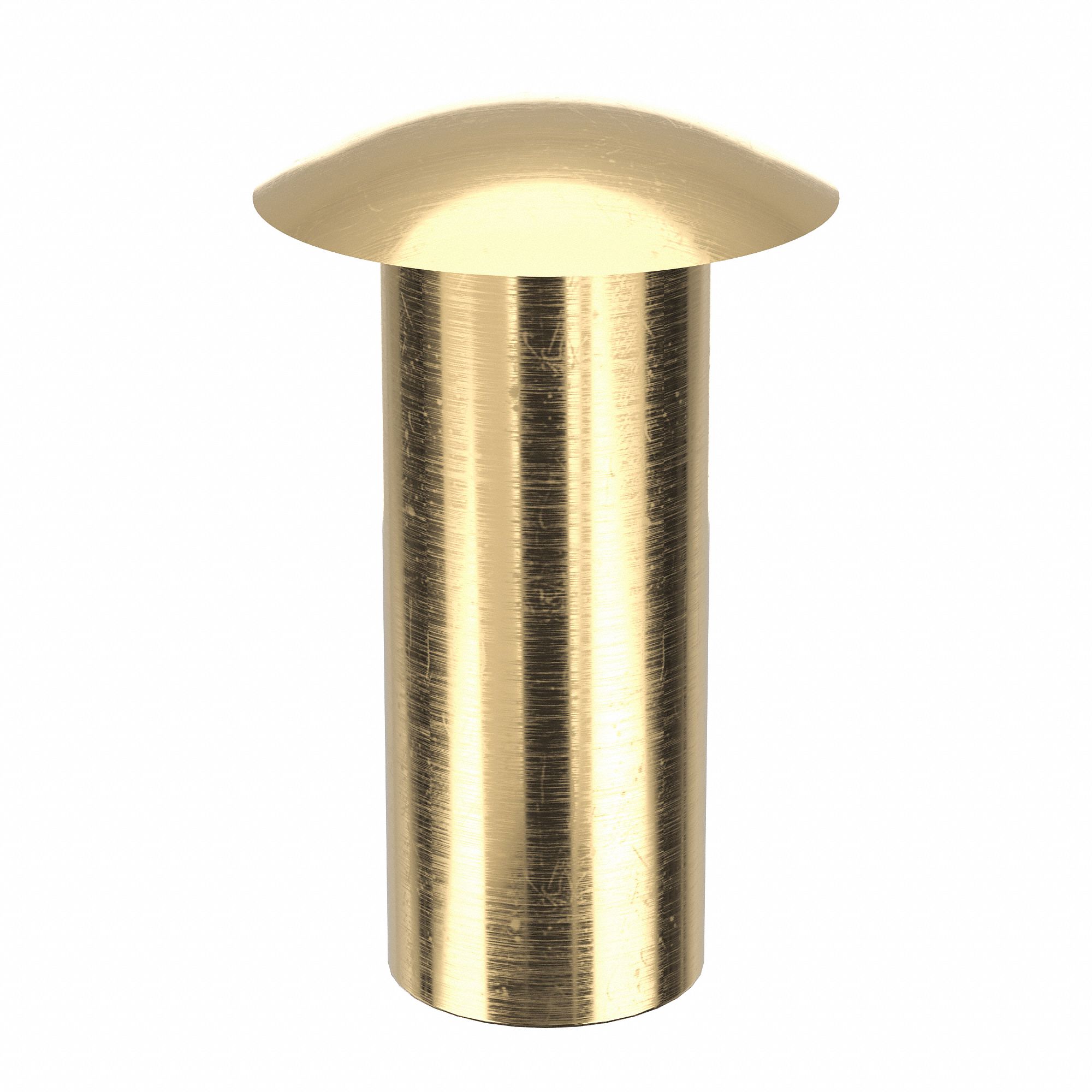 RIVET SEMI-TUBULAIRE,POUCE,DIA DE TIGE 0.12 PO,11/32 PO DE L,LAITON,100PQ